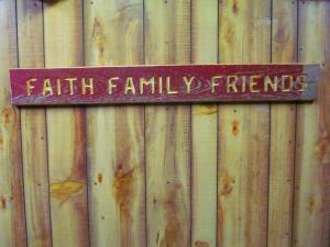 Click to enlarge image  - HANDCRAFTED WOOD SIGN - FAITH FAMILY FRIENDS