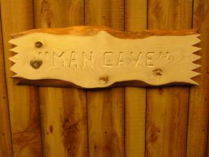 Click to enlarge image  - HANDCRAFTED  WOOD SIGN - MAN CAVE