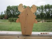 Click to enlarge image <B>MOOSE BIRDHOUSE</B> - <B>A CHARMING WOODLAND CHARACTER WITH PERSONALITY</b>
