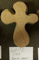 Click to enlarge image <B>HANDCRAFTED PALM CROSS</B> - <B>WHITE OAK</B>