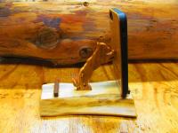 Click to enlarge image <B>Live Edge Wood Cell Phone Dock</B> - <B>Cougar Cherry 1-25-21-4</B>