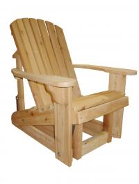 Click to enlarge image <B>ADIRONDACK GLIDER CHAIR 20" SEAT WIDTH</B> - <B>GLIDE YOUR DAY AWAY IN COMFORT</B>
