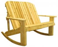 Click to enlarge image <B>ADIRONDACK LOVESEAT ROCKER 44" SEAT WIDTH</B> - <B>DESIGNED FOR LOVEBIRDS WITH ROOM FOR TWO TO CURL UP IN</B>