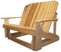 Click to enlarge image ADIRONDACK LOVE SEAT GLIDER - 44" SEAT WIDTH